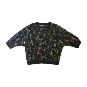 Vintage Black & Gold Sharon Anthony Sweater - Size XL